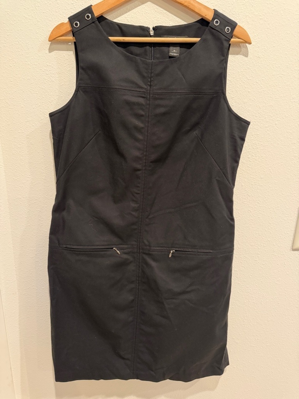White House Black Market Black Grommet-Shoulder Sleeveless Mini Dress